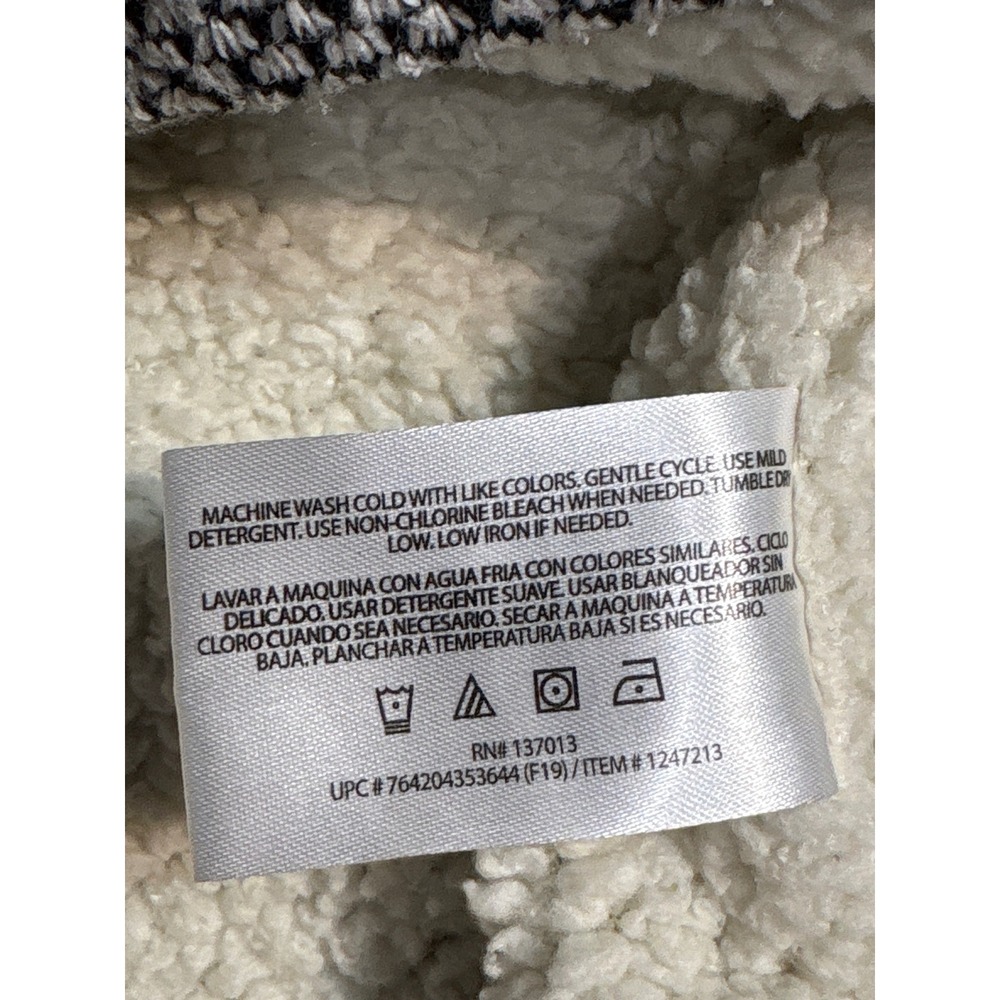 Orvis Mens Gray Textured Sherpa Lined Quarter Zip Pullover Sweater Large - Picture 4 of 10